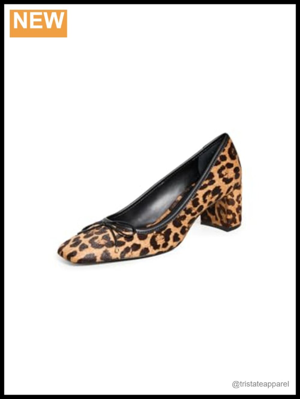Women's Leopard Print Block Heel Square Toe Pumps 2.5in Party Formal